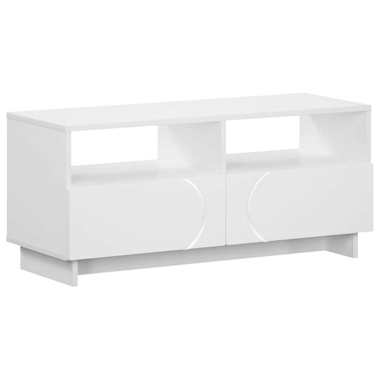 TV Stand 90 x 34.5 x 40 cm White Engineered Wood TV Stand 90 x 34.5 x 40 cm White Engineered Wood