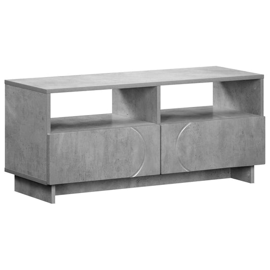 TV Stand 90 x 34.5 x 40 cm Concrete Grey Engineered Wood TV Stand 90 x 34.5 x 40 cm Concrete Grey Engineered Wood