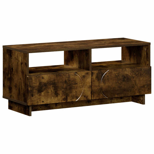 TV Stand 90 x 34.5 x 40 cm Smoked Oak Engineered Wood TV Stand 90 x 34.5 x 40 cm Smoked Oak Engineered Wood