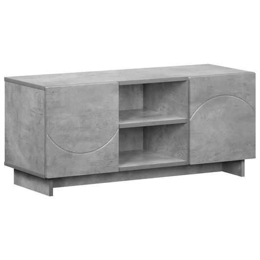TV Stand 90 x 34.5 x 40 cm Concrete Grey Engineered Wood TV Stand 90 x 34.5 x 40 cm Concrete Grey Engineered Wood