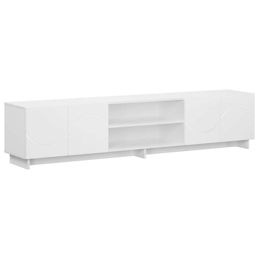 TV Stand 180 x 34.5 x 40 cm White Engineered Wood TV Stand 180 x 34.5 x 40 cm White Engineered Wood