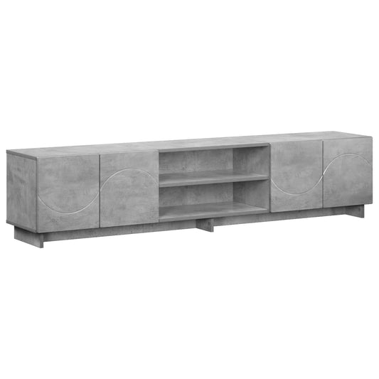 TV Stand 180 x 34.5 x 40 cm Concrete Grey Engineered Wood TV Stand 180 x 34.5 x 40 cm Concrete Grey Engineered Wood