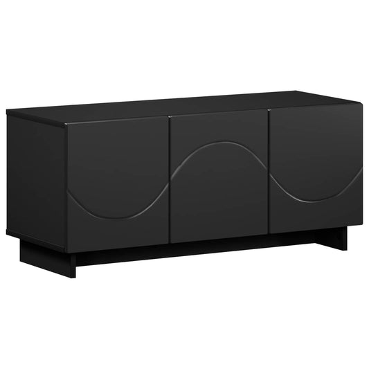 TV Stand 90 x 34.5 x 40 cm Black Engineered Wood TV Stand 90 x 34.5 x 40 cm Black Engineered Wood