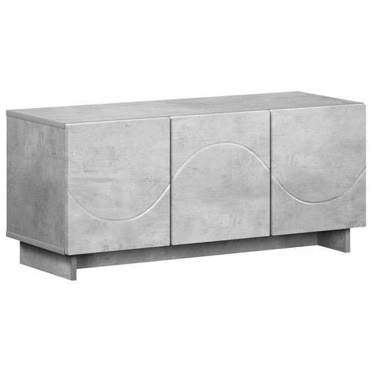TV Stand 90 x 34.5 x 40 cm Concrete Grey Engineered Wood TV Stand 90 x 34.5 x 40 cm Concrete Grey Engineered Wood