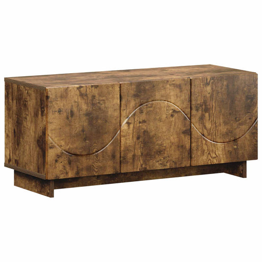 TV Stand 90 x 34.5 x 40 cm Smoked Oak Engineered Wood TV Stand 90 x 34.5 x 40 cm Smoked Oak Engineered Wood