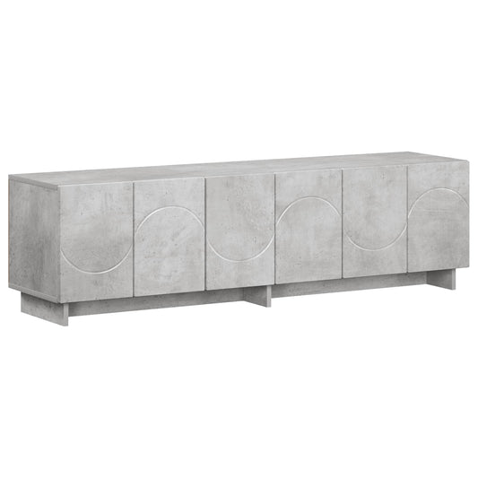 TV Stand 140 x 34.5 x 40 cm Concrete Grey Engineered Wood TV Stand 140 x 34.5 x 40 cm Concrete Grey Engineered Wood