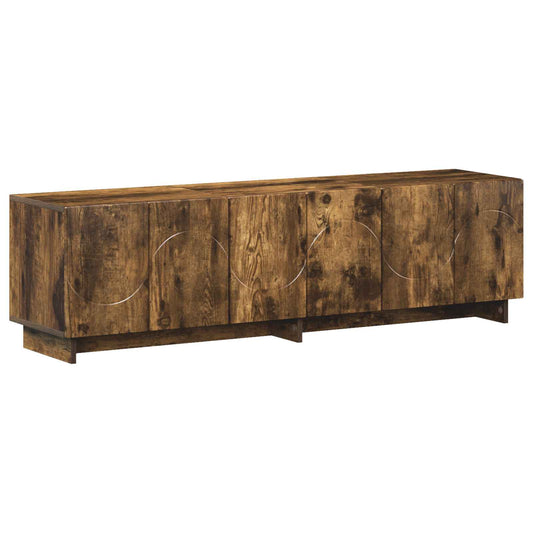 TV Stand 140 x 34.5 x 40 cm Smoked Oak Engineered Wood TV Stand 140 x 34.5 x 40 cm Smoked Oak Engineered Wood