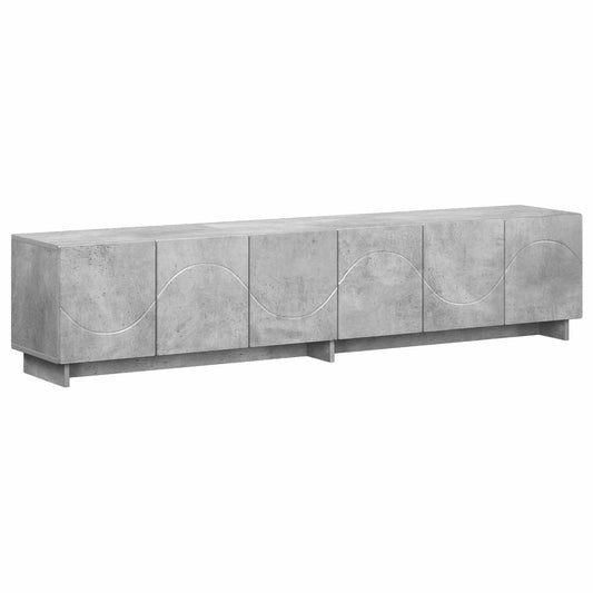 TV Stand 180 x 34.5 x 40 cm Concrete Grey Engineered Wood TV Stand 180 x 34.5 x 40 cm Concrete Grey Engineered Wood