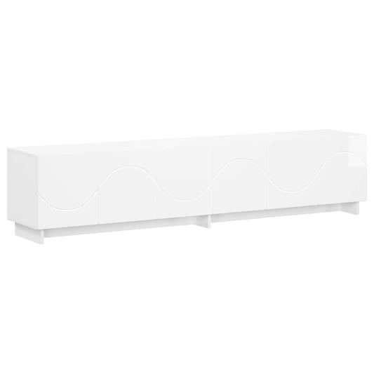 TV Stand 180 x 34.5 x 40 cm High Gloss White Engineered Wood TV Stand 180 x 34.5 x 40 cm High Gloss White Engineered Wood