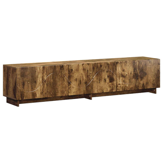 TV Stand 180 x 34.5 x 40 cm Smoked Oak Engineered Wood TV Stand 180 x 34.5 x 40 cm Smoked Oak Engineered Wood