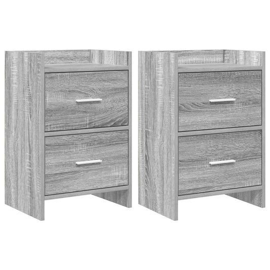 Bedside Tables 2 pcs Grey Sonoma 40 x 30 x 60 cm Bedside Tables 2 pcs Grey Sonoma 40 x 30 x 60 cm