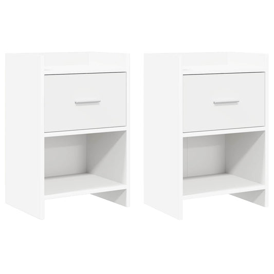Bedside Tables 2 pcs White 40 x 30 x 60 cm Engineered Wood Bedside Tables 2 pcs White 40 x 30 x 60 cm Engineered Wood