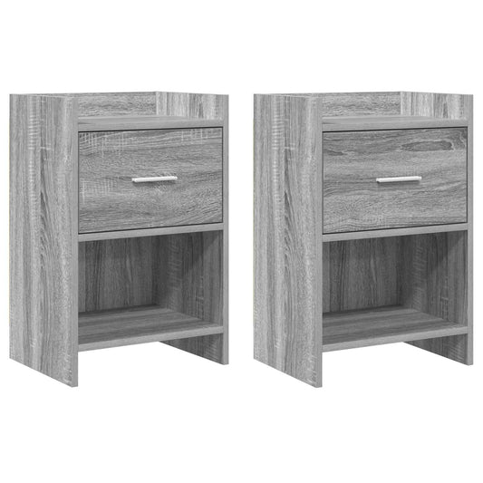 Bedside Tables 2 pcs Grey Sonoma 40 x 30 x 60 cm Bedside Tables 2 pcs Grey Sonoma 40 x 30 x 60 cm