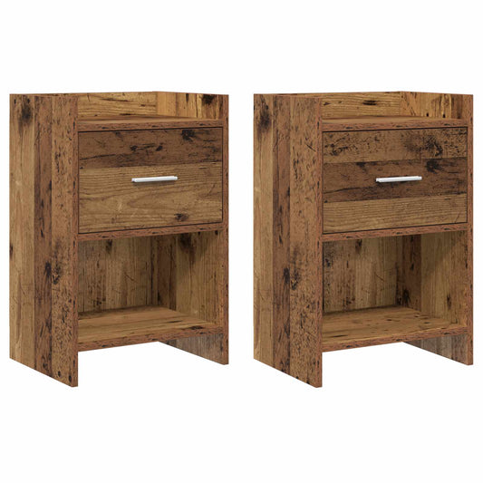 Bedside Tables 2 pcs Old Wood 40 x 30 x 60 cm Engineered Wood Bedside Tables 2 pcs Old Wood 40 x 30 x 60 cm Engineered Wood
