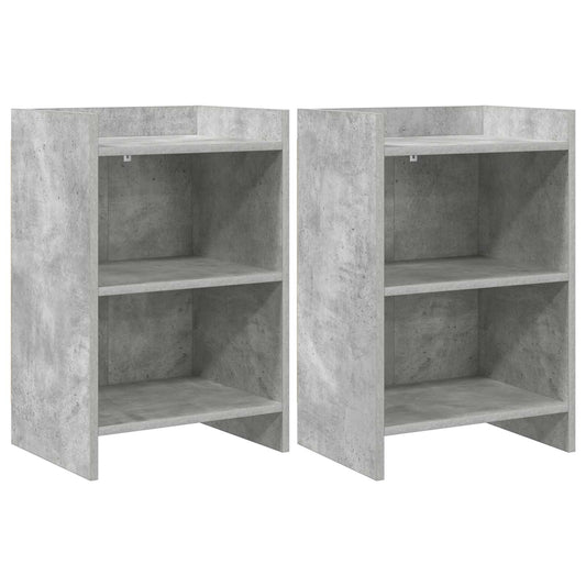 Bedside Tables 2 pcs Concrete Grey 40 x 30 x 60 cm Bedside Tables 2 pcs Concrete Grey 40 x 30 x 60 cm