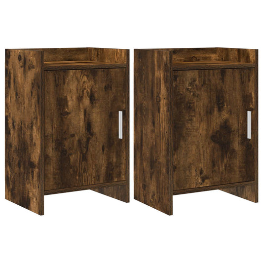 Bedside Tables 2 pcs Smoked Oak 40 x 30 x 60 cm Engineered Wood Bedside Tables 2 pcs Smoked Oak 40 x 30 x 60 cm Engineered Wood