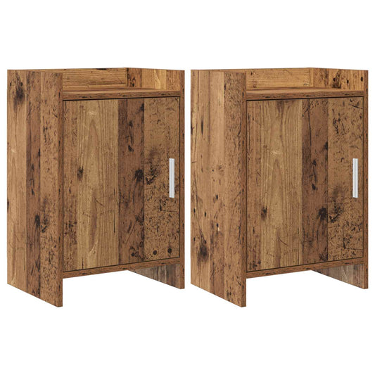 Bedside Tables 2 pcs Old Wood 40 x 30 x 60 cm Engineered Wood Bedside Tables 2 pcs Old Wood 40 x 30 x 60 cm Engineered Wood