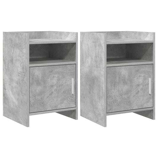 Bedside Tables 2 pcs Concrete Grey 40 x 36 x 60 cm Bedside Tables 2 pcs Concrete Grey 40 x 36 x 60 cm