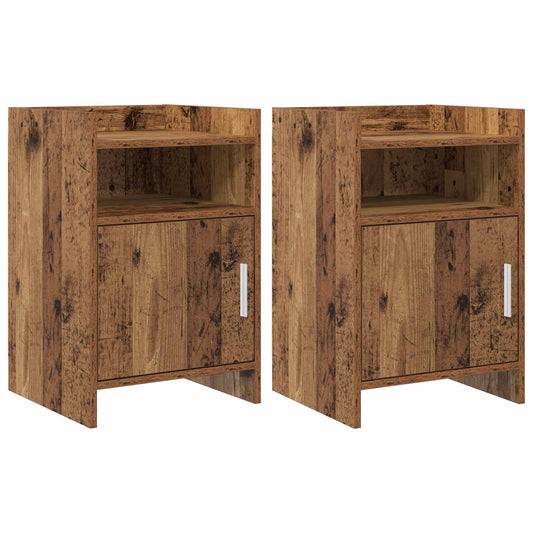 Bedside Tables 2 pcs Old Wood 40 x 36 x 60 cm Engineered Wood Bedside Tables 2 pcs Old Wood 40 x 36 x 60 cm Engineered Wood