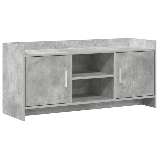 TV Cabinet 102 x 33 x 47 cm Concrete Grey Engineered Wood TV Cabinet 102 x 33 x 47 cm Concrete Grey Engineered Wood
