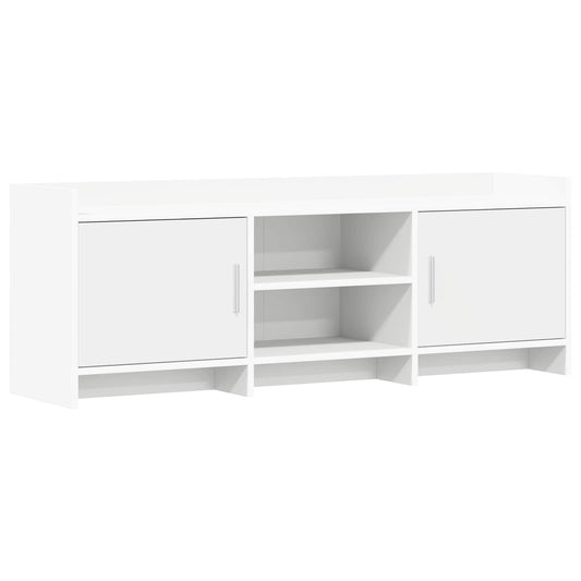 TV Cabinet 130 x 33 x 47 cm White Engineered Wood TV Cabinet 130 x 33 x 47 cm White Engineered Wood