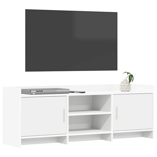 TV Cabinet 130 x 33 x 47 cm White Engineered Wood TV Cabinet 130 x 33 x 47 cm White Engineered Wood