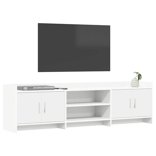 TV Cabinet 168 x 33 x 47 cm White Engineered Wood TV Cabinet 168 x 33 x 47 cm White Engineered Wood