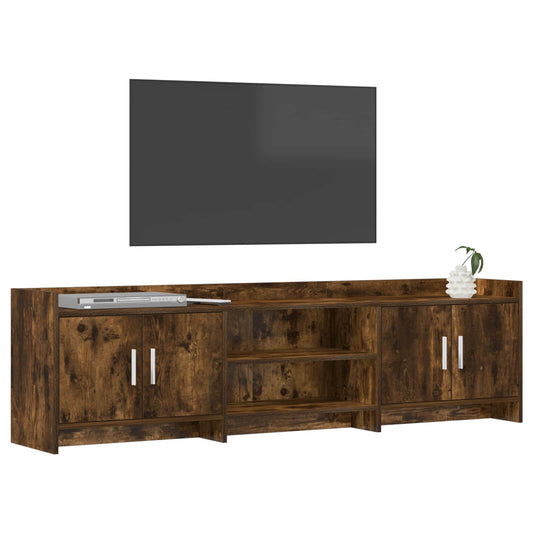 TV Cabinet 168 x 33 x 47 cm Smoked Oak Engineered Wood TV Cabinet 168 x 33 x 47 cm Smoked Oak Engineered Wood