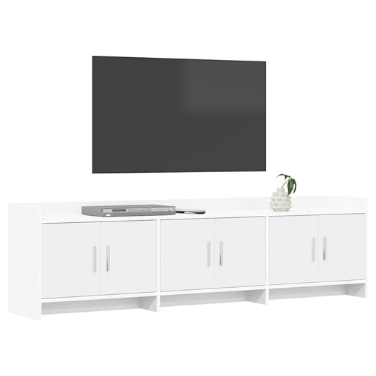 TV Cabinet 168 x 33 x 47 cm White Engineered Wood TV Cabinet 168 x 33 x 47 cm White Engineered Wood