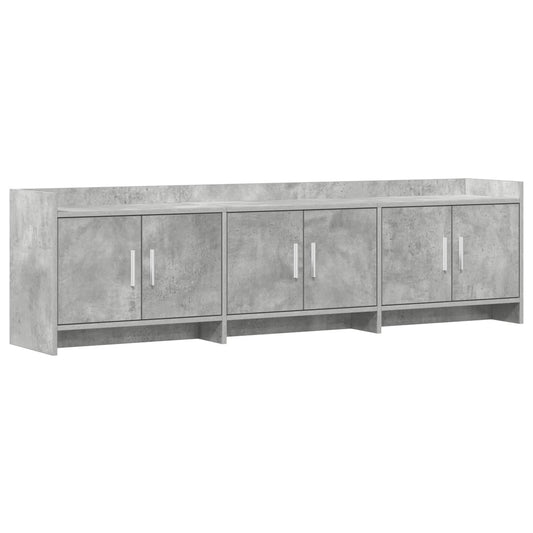 TV Cabinet 168 x 33 x 47 cm Concrete Grey Engineered Wood TV Cabinet 168 x 33 x 47 cm Concrete Grey Engineered Wood