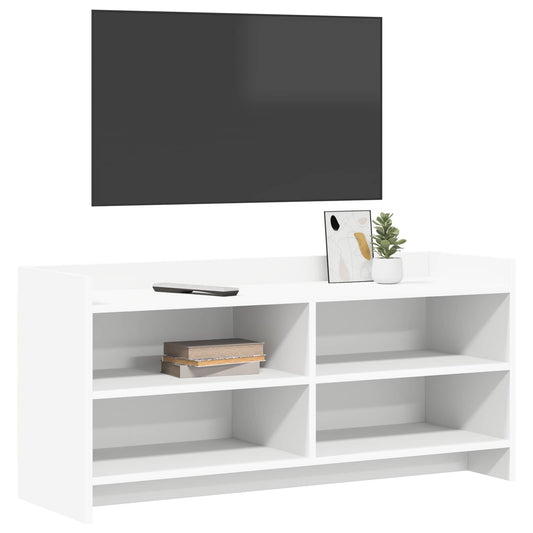 TV Cabinet 100 x 33 x 47 cm White Engineered Wood TV Cabinet 100 x 33 x 47 cm White Engineered Wood