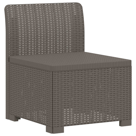 1-Seater Garden Sofa Rattan Look PP Light Grey 1-Seater Garden Sofa Rattan Look PP Light Grey