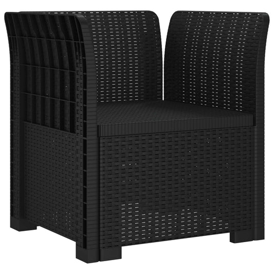 1-Seater Armchair Rattan Look PP Anthracite 1-Seater Armchair Rattan Look PP Anthracite