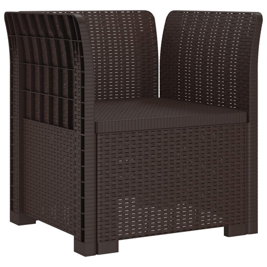 1-Seater Armchair Rattan Look PP Brown 1-Seater Armchair Rattan Look PP Brown