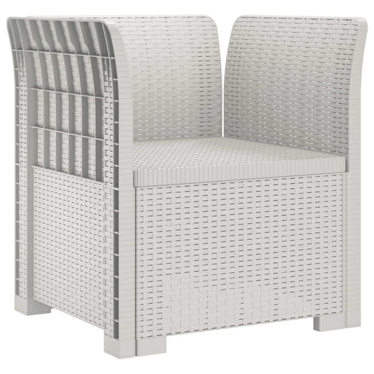 1-Seater Armchair Rattan Look PP White 1-Seater Armchair Rattan Look PP White