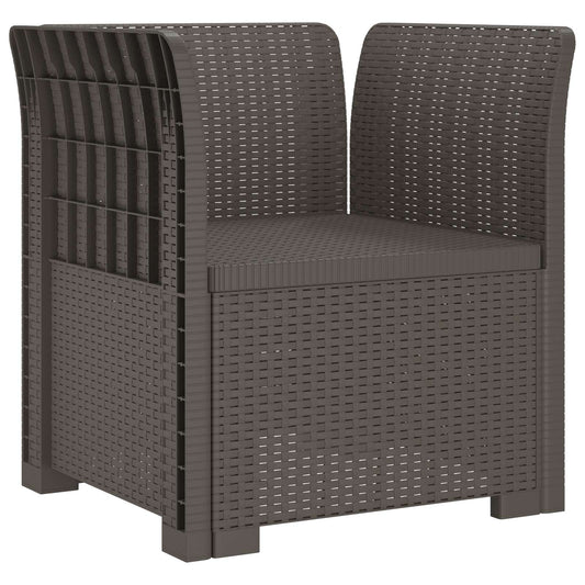 1-Seater Armchair Rattan Look PP Light Grey 1-Seater Armchair Rattan Look PP Light Grey