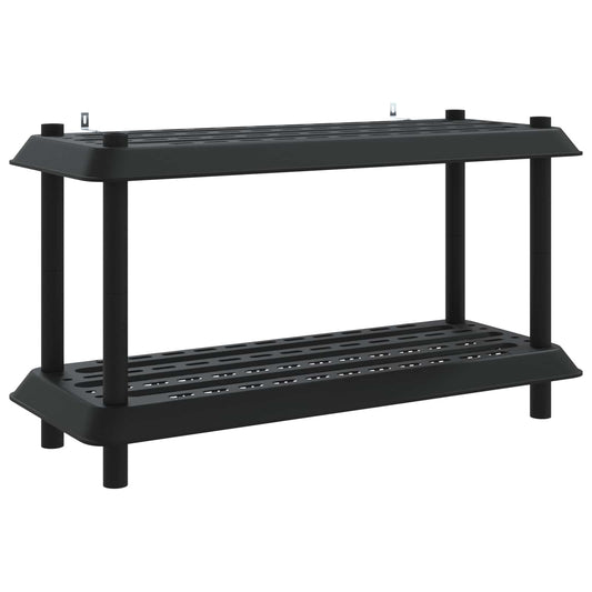 Shelving Unit 2-Tier 100 x 40 x 55.5 cm PP Anthracite Shelving Unit 2-Tier 100 x 40 x 55.5 cm PP Anthracite