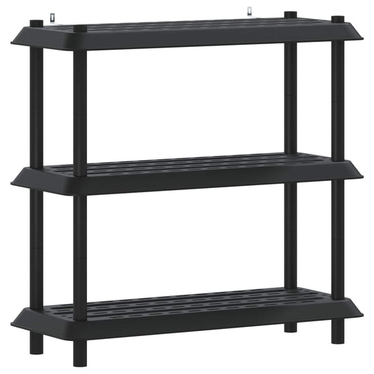 Shelving Unit 3-Tier 100 x 40 x 96 cm PP Anthracite Shelving Unit 3-Tier 100 x 40 x 96 cm PP Anthracite