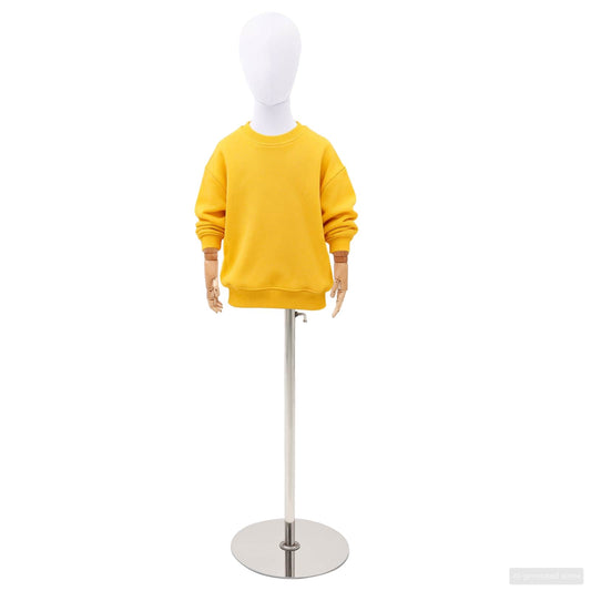 Adjustable 120-150 cm Mannequin with Base Unisex PP White Adjustable 120-150 cm Mannequin with Base Unisex PP White