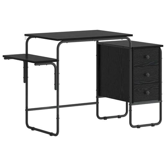 Desk with Storage Black Oak 120 x 50 x 75 cm Desk with Storage Black Oak 120 x 50 x 75 cm