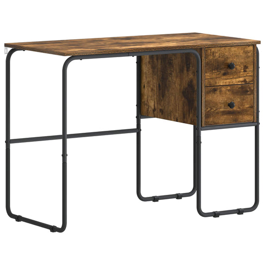 Desk with Storage Smoked Oak 100 x 50 x 75 cm Desk with Storage Smoked Oak 100 x 50 x 75 cm