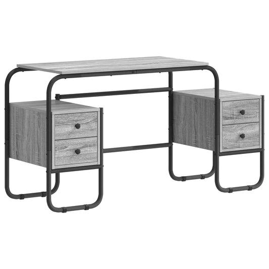 Desk with Storage Grey Sonoma 145 x 50 x 75 cm Desk with Storage Grey Sonoma 145 x 50 x 75 cm