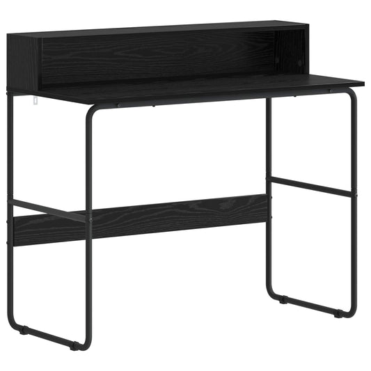 Desk with Storage Black Oak 100 x 50 x 91 cm Desk with Storage Black Oak 100 x 50 x 91 cm
