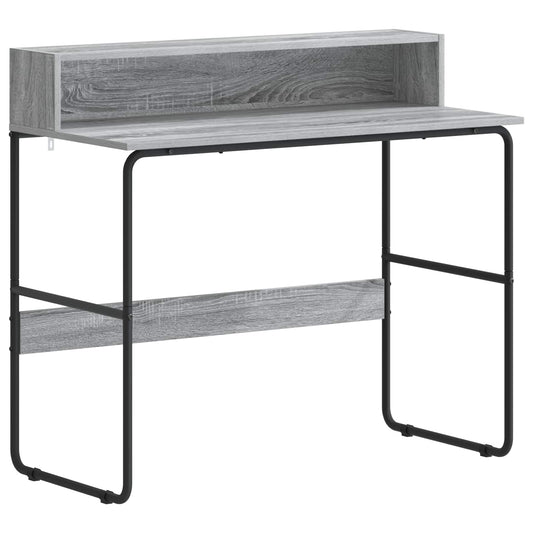 Desk with Storage Grey Sonoma 100 x 50 x 91 cm Desk with Storage Grey Sonoma 100 x 50 x 91 cm