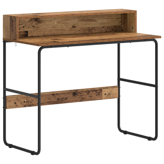 Desk with Storage Old Wood 100 x 50 x 91 cm Desk with Storage Old Wood 100 x 50 x 91 cm