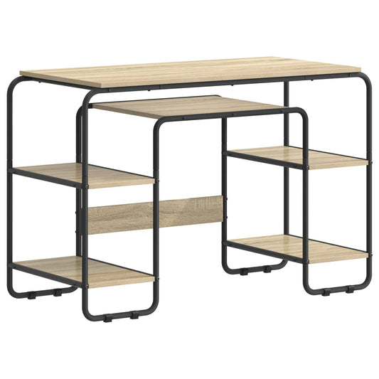 Desk with Storage Sonoma Oak 113.5 x 52 x 75.5 cm Desk with Storage Sonoma Oak 113.5 x 52 x 75.5 cm