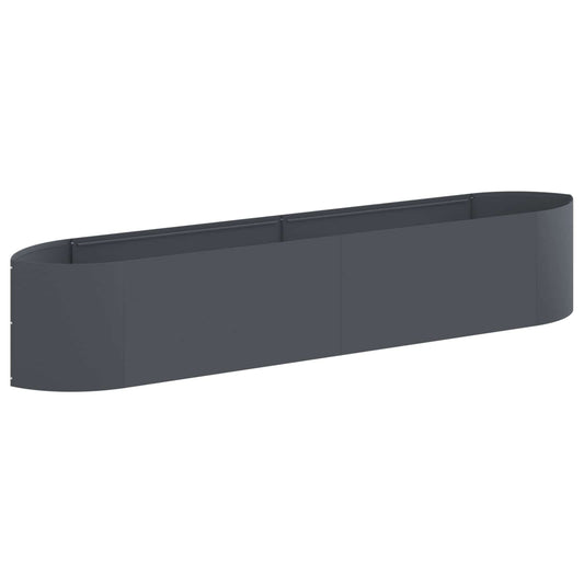Raised Garden Bed Anthracite 220 x 40x 40 cm Steel Raised Garden Bed Anthracite 220 x 40x 40 cm Steel