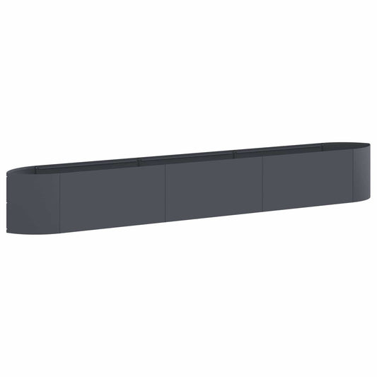 Raised Garden Bed Anthracite 300 x 40x 40 cm Steel Raised Garden Bed Anthracite 300 x 40x 40 cm Steel