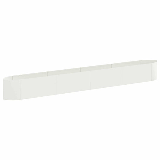 Raised Garden Bed White 380 x 40x 40 cm Steel Raised Garden Bed White 380 x 40x 40 cm Steel