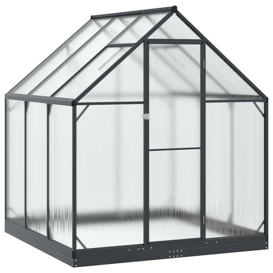 Garden Greenhouse with Door Anthracite 183.5 x 183.5 x 207 cm Garden Greenhouse with Door Anthracite 183.5 x 183.5 x 207 cm
